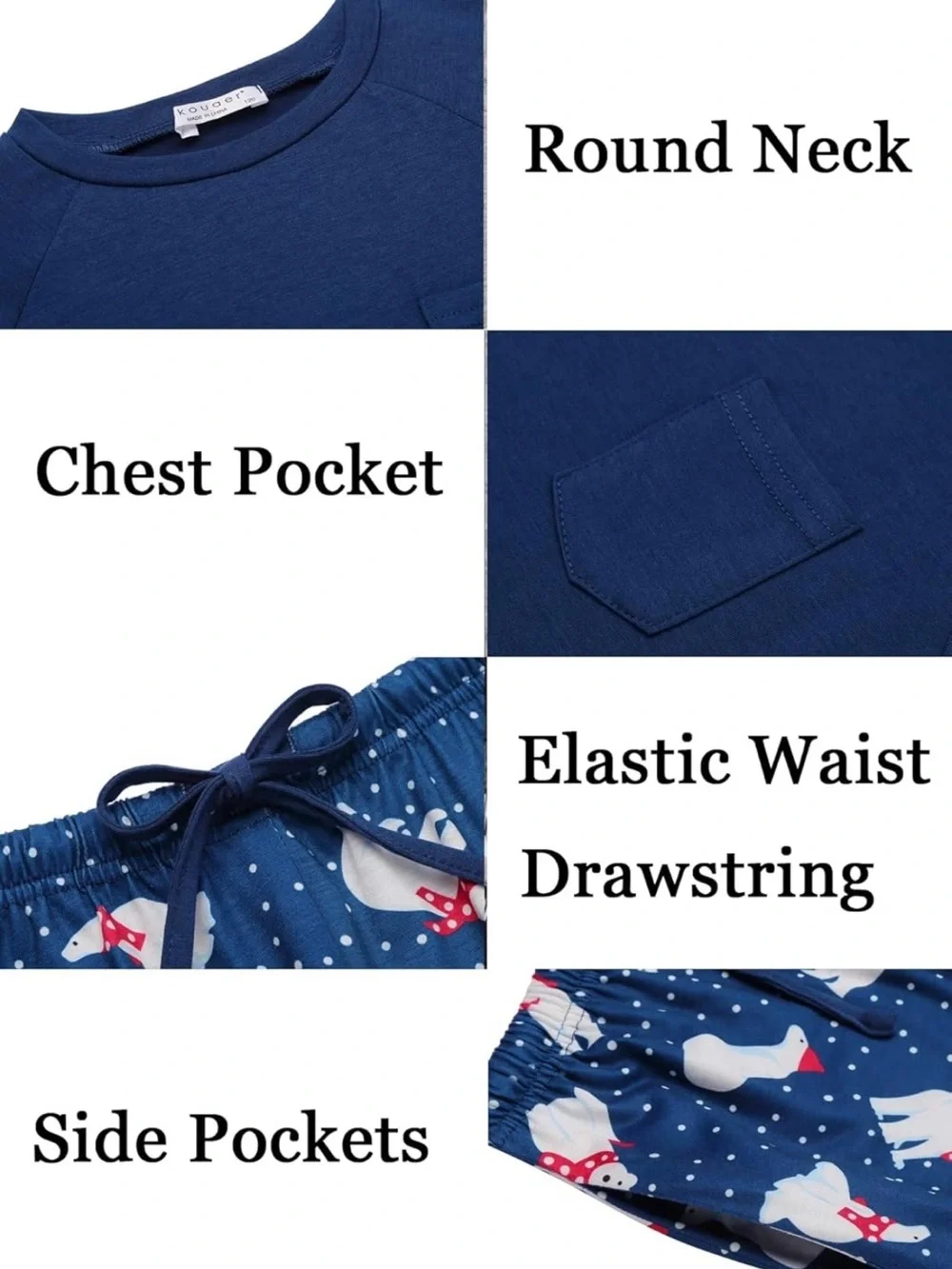 Women’s Blue Polar Print Pajama Set - Family Matching